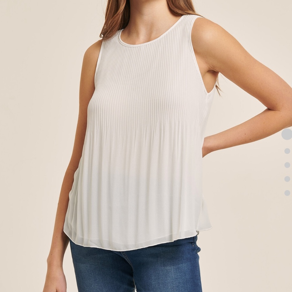 Philosophy White Pin Striped Blouse